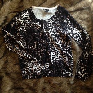 Leopard print cardigan