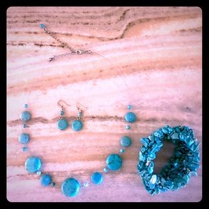 Set: necklace, bracelet, Earrings