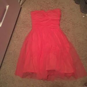 Coral tulle party dress