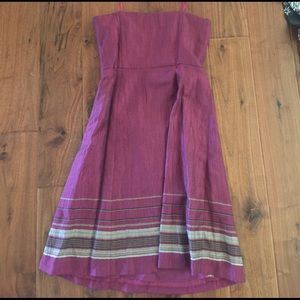 Strapless pink cocktail dress