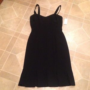 Black Tahari cocktail dress;