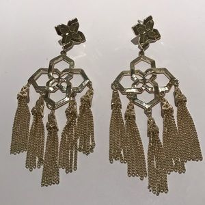 Kendra Scott Lana gold chain chandelier earrings