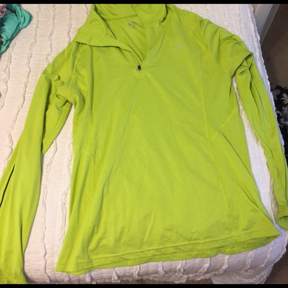 Green workout jacket