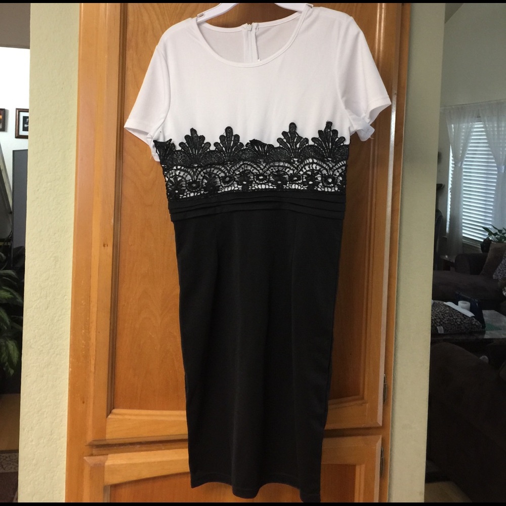 Black and white dress
