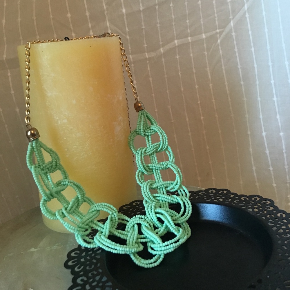 Beaded statement necklace