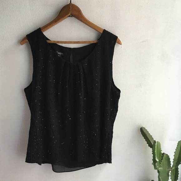 Pretty and sophisticated Talbots sequin blouse - Picture 2 of 6