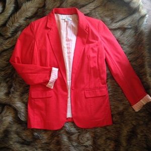 Red Knit Blazer by Ellen Tracy