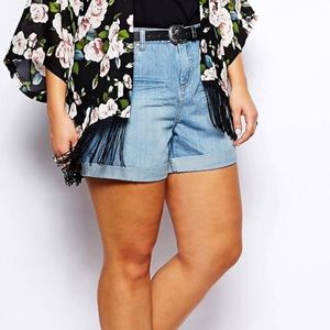 Asos curve high waisted mom shorts