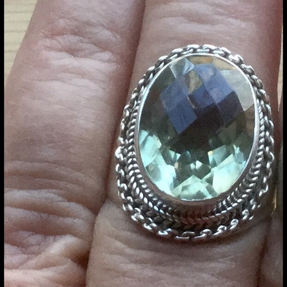 Jewelry - Green Amethyst/ Prasiolite Sterling Silver Ring