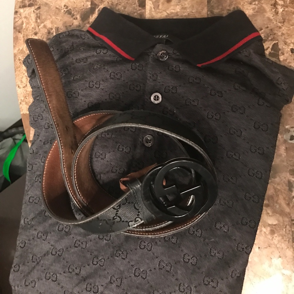 Gucci Polo and Belt Bundle ✔️🎒⚡️✔️🎒⚡️