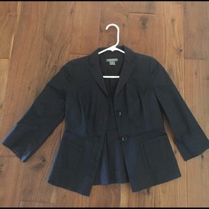 Black on black 3/4 sleeve blazer