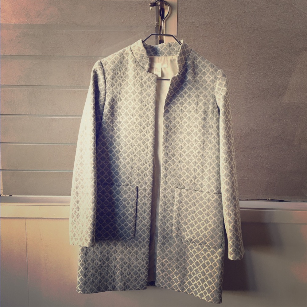 H&M long coat with Nehru collar