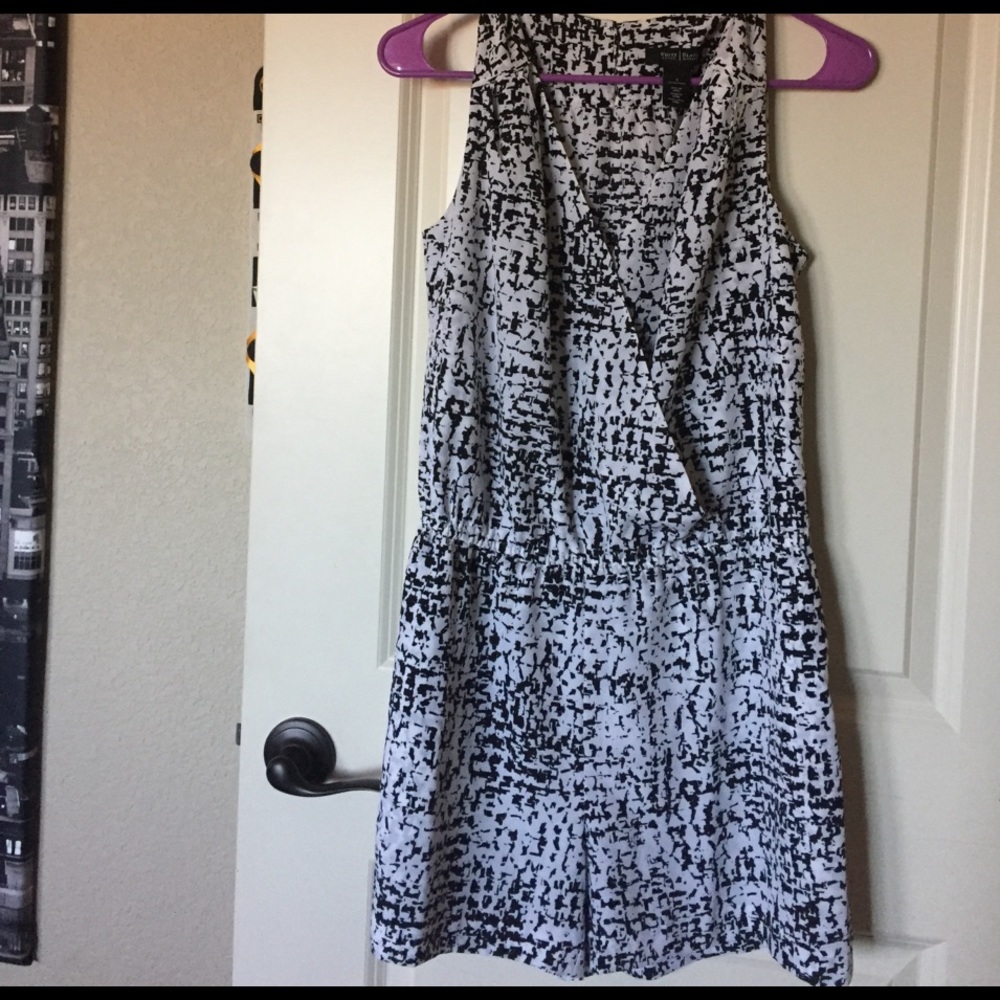 Black and white romper