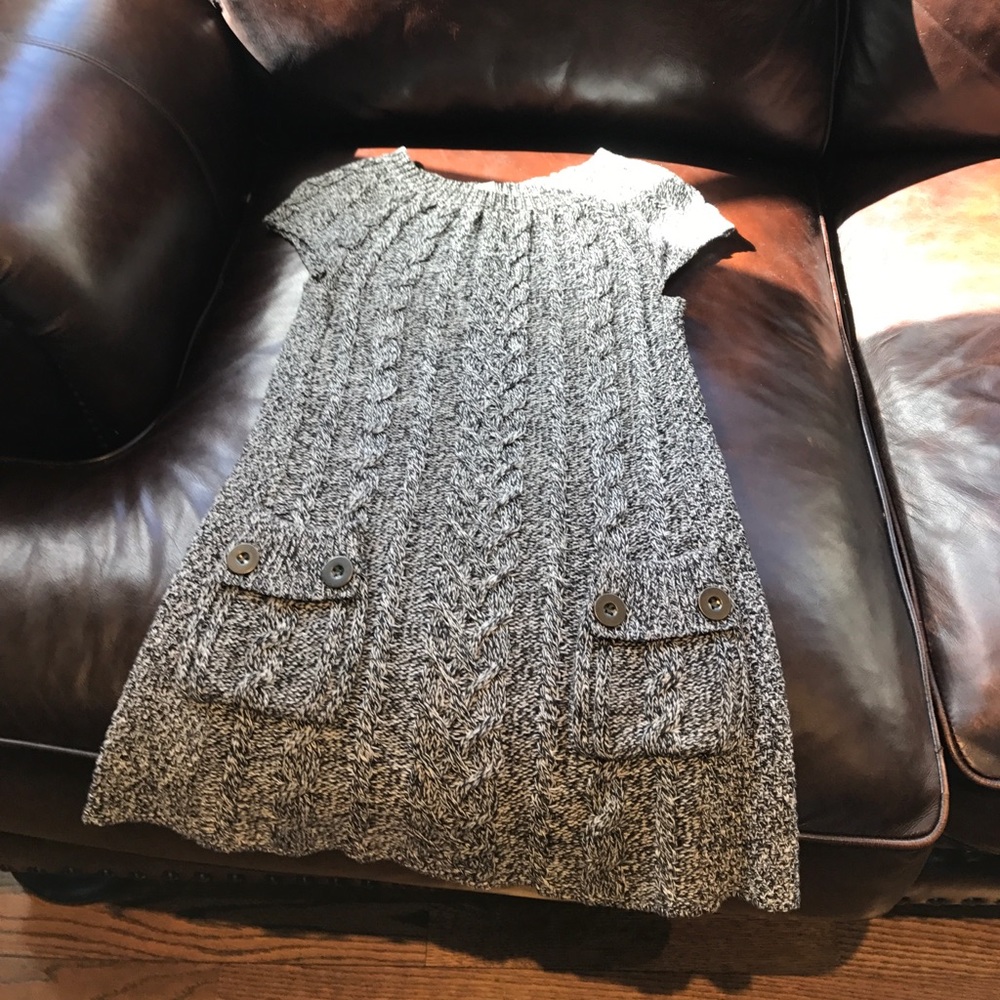 Black and white long sweater