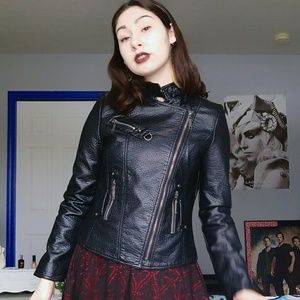 Faux leather jacket