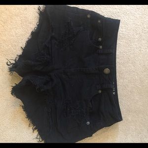 Destroyed Denim Shorts