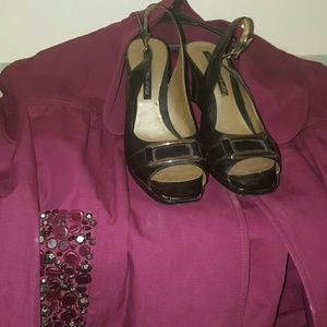 Bandolino peeptoe slingback