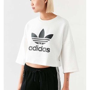 Adidas originals diamond jacquard cropped tee