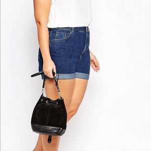 Asos curve high waisted mom jean short