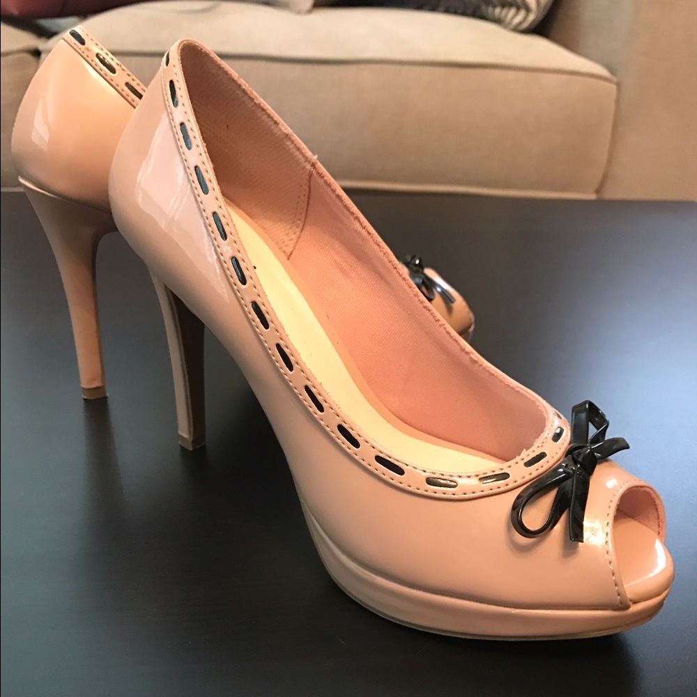 OPEN TO OFFERS-Fioni Pink Open-Toe Heels