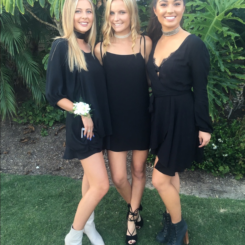 Middle black slip dress ; wore once