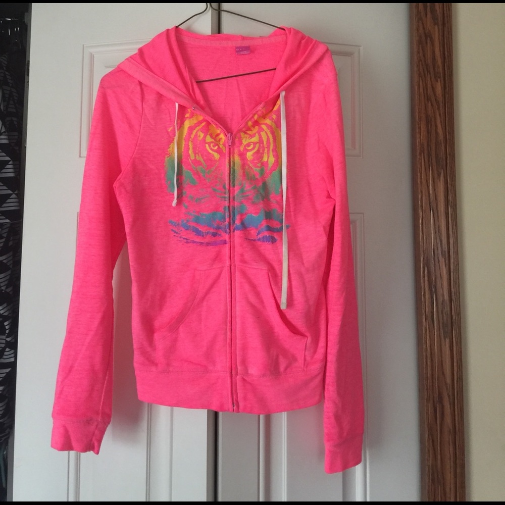 Pink size Medium in Juniors zip up hoodie