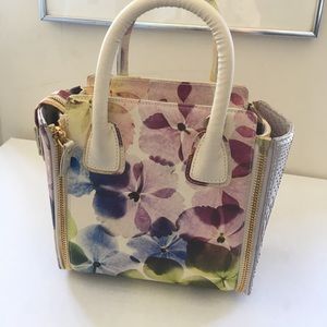 Rare Paige Gamble "Livia" leather & ostrich bag