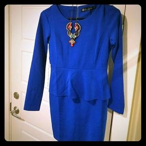 Blue work dress