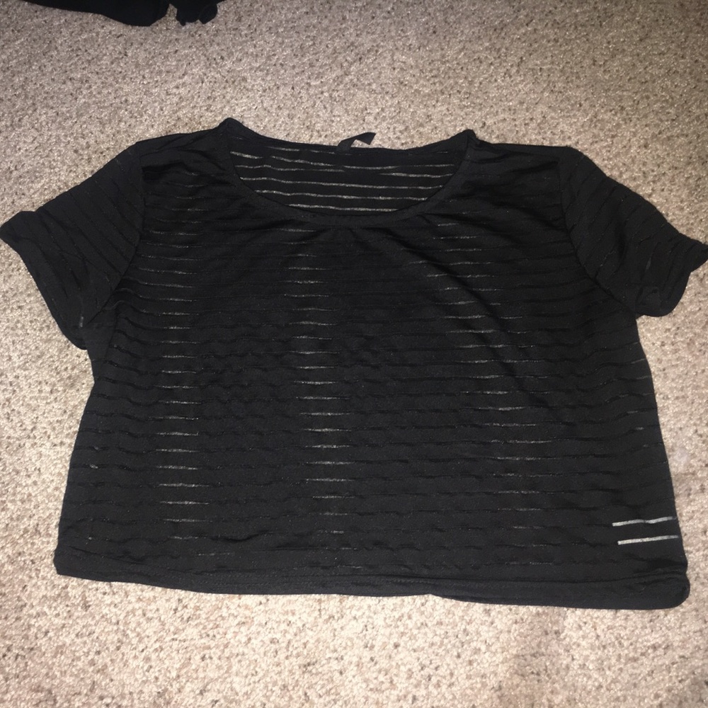 See through crop top