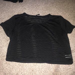See through crop top