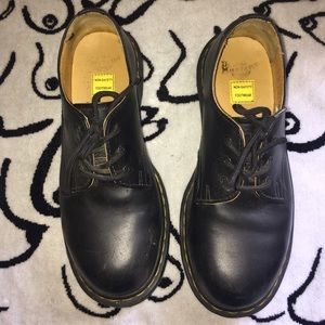 Dr. Martens steel toe shoe