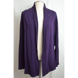 Purple Merona Open Front Cardigan 4X