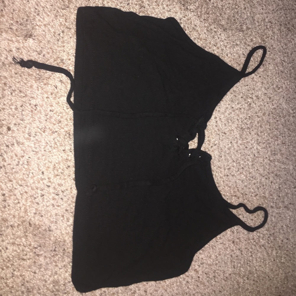 Lace up crop top