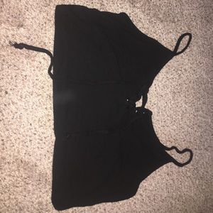 Lace up crop top