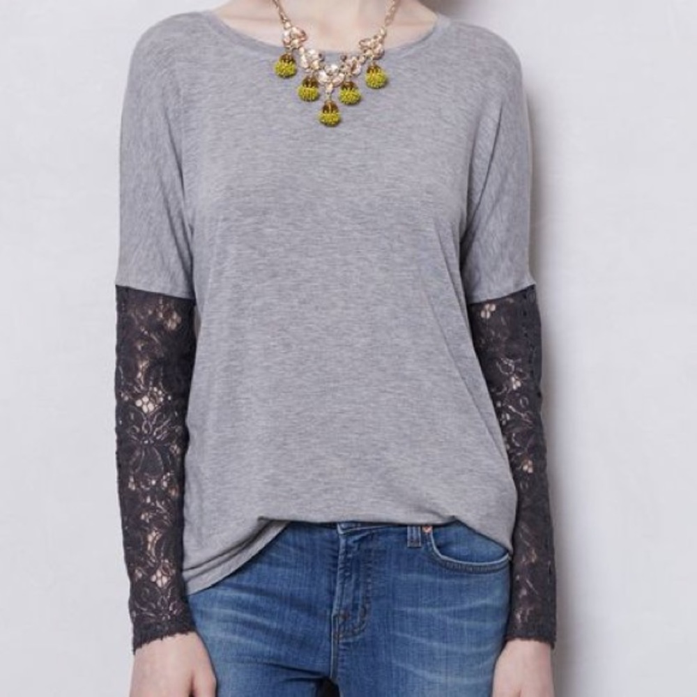 Anthropologie "Bordeaux" Jersey Longsleeve Top