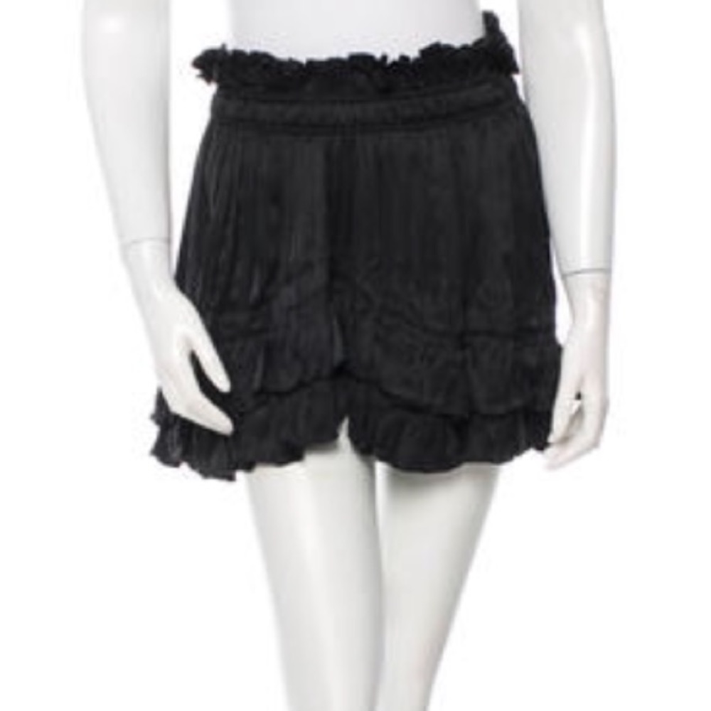 ISABEL MARANT SILK RUFFLE MINI SKIRT