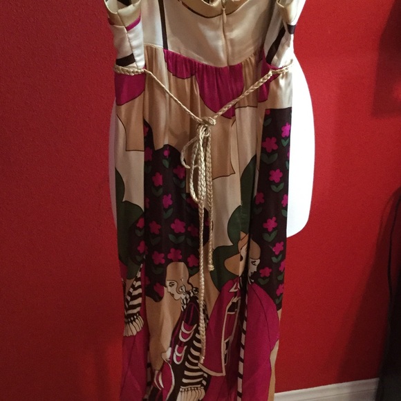 Voom. "Walk in the park" dress. 100% silk. Size M. - Picture 4 of 5