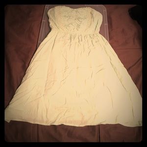 Mint green summer strapless dress