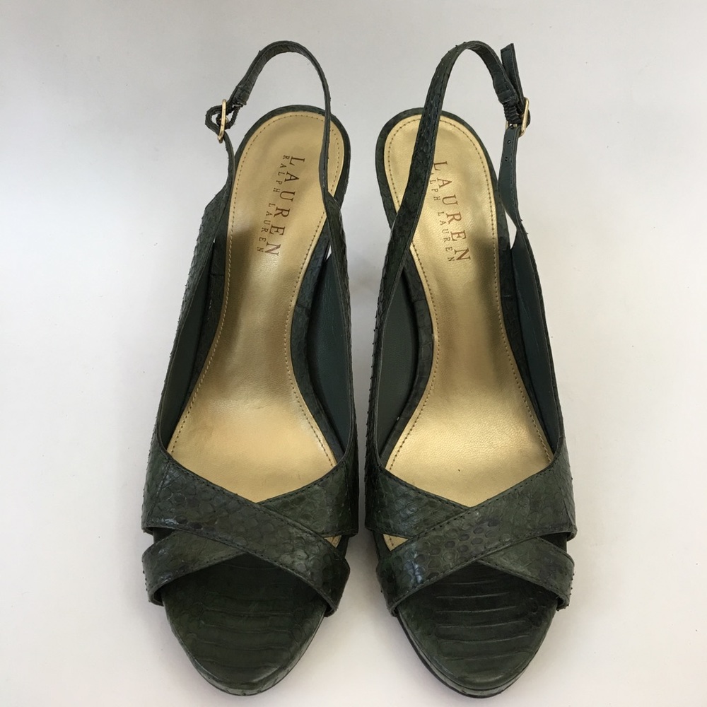 NWOT Ralph Lauren Green Slingbacks Size 7