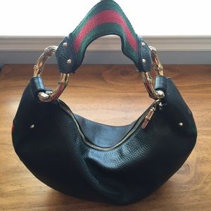 Black Gucci Half Moon Hobo