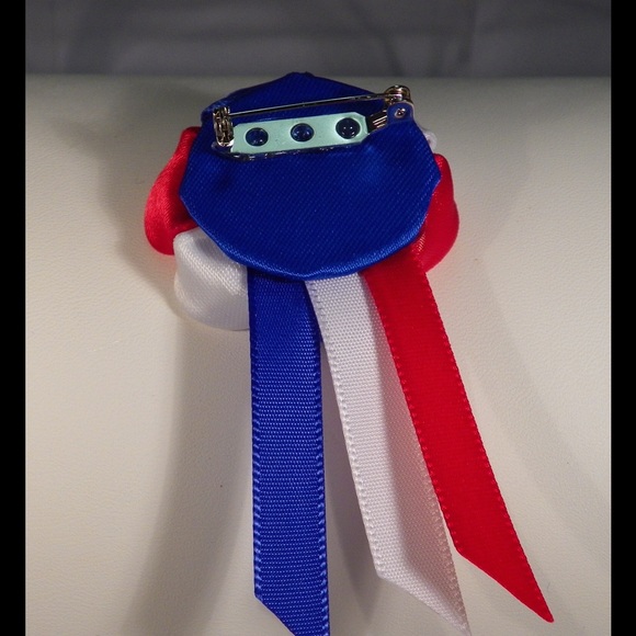 Red, Blue and White Patriotic pin - Picture 2 of 3
