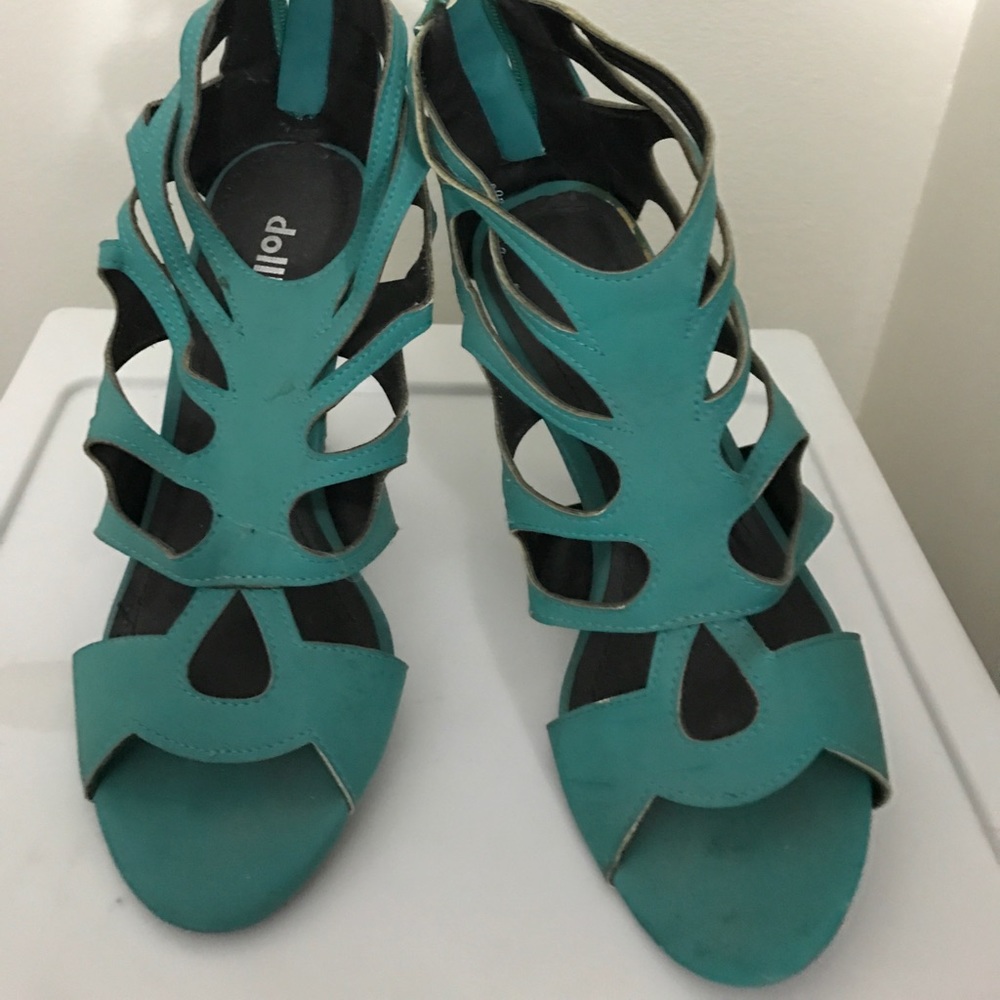 ‼️REDUCED‼️Dollhouse Turquoise Heels