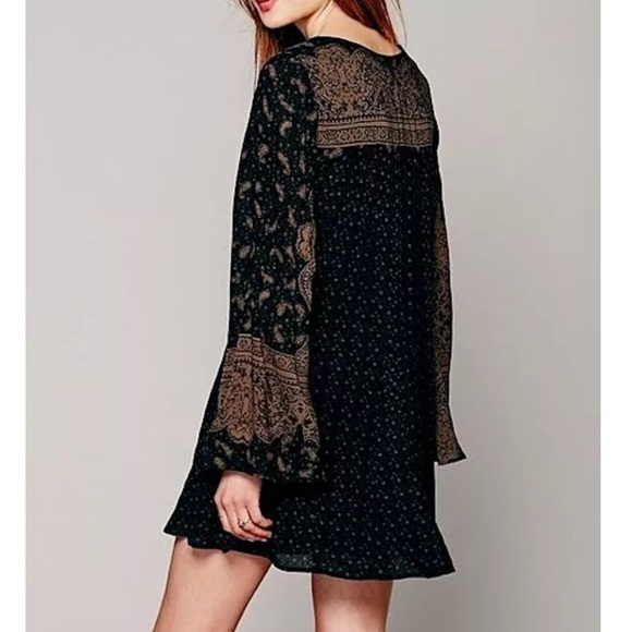 Free People Dresses & Skirts - FREE PEOPLE Woven Mini Dress Intricate Swing Tunic