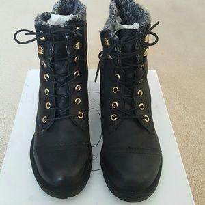 Steve Madden Jacksin black leat