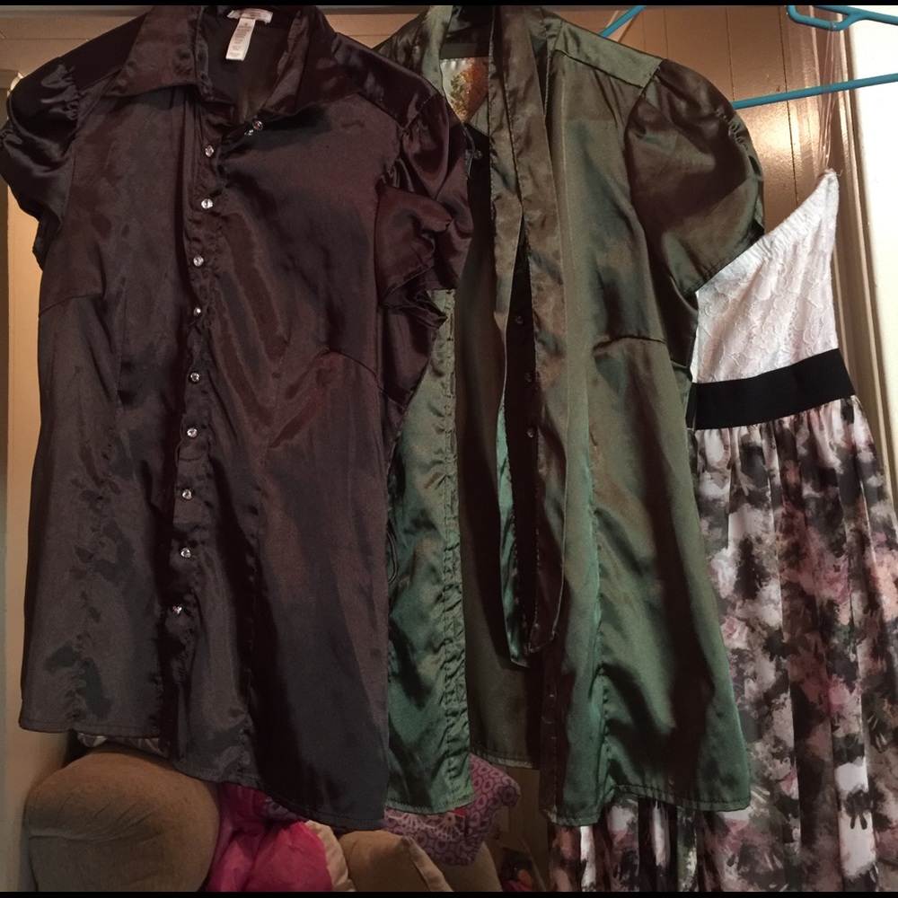 Shirts with strapless dress