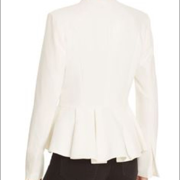 Bardot White Ruffle Peplum Jacket - Picture 3 of 6