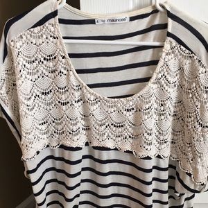 Maurices Shirt with Blue Stripes