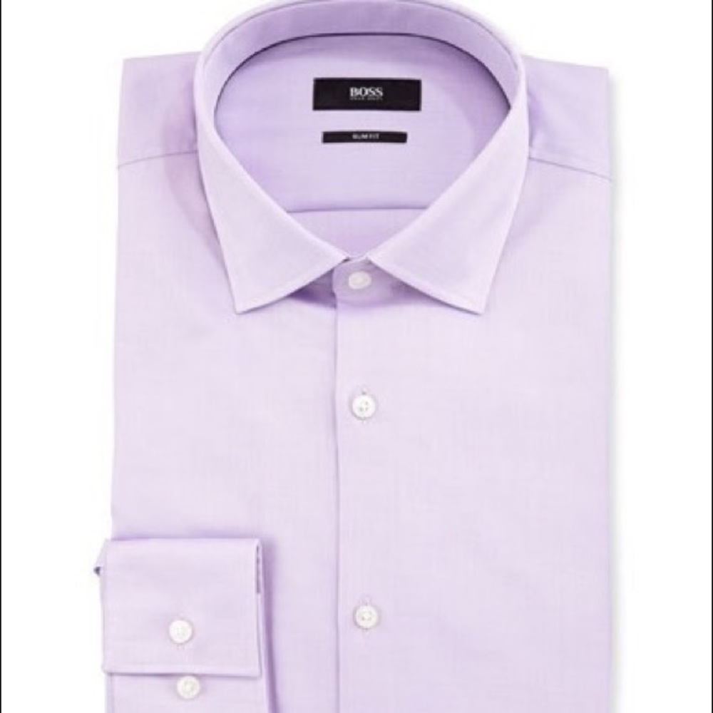 Hugo Boss slim fit purple dress shirt