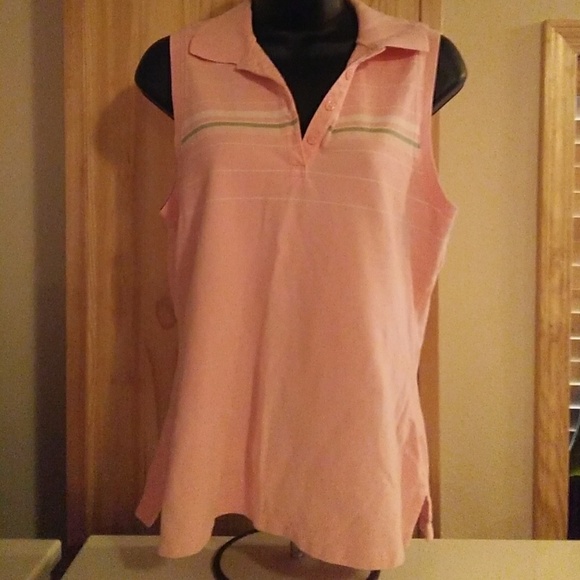 Tommy Hilfiger Pink Sleeveless Polo Top Size M - Picture 2 of 3