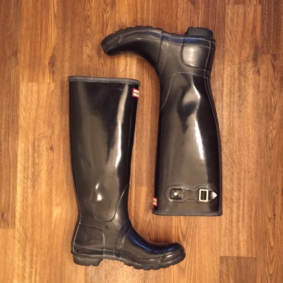 Hunter Shoes - Black Tall Hunter Boots